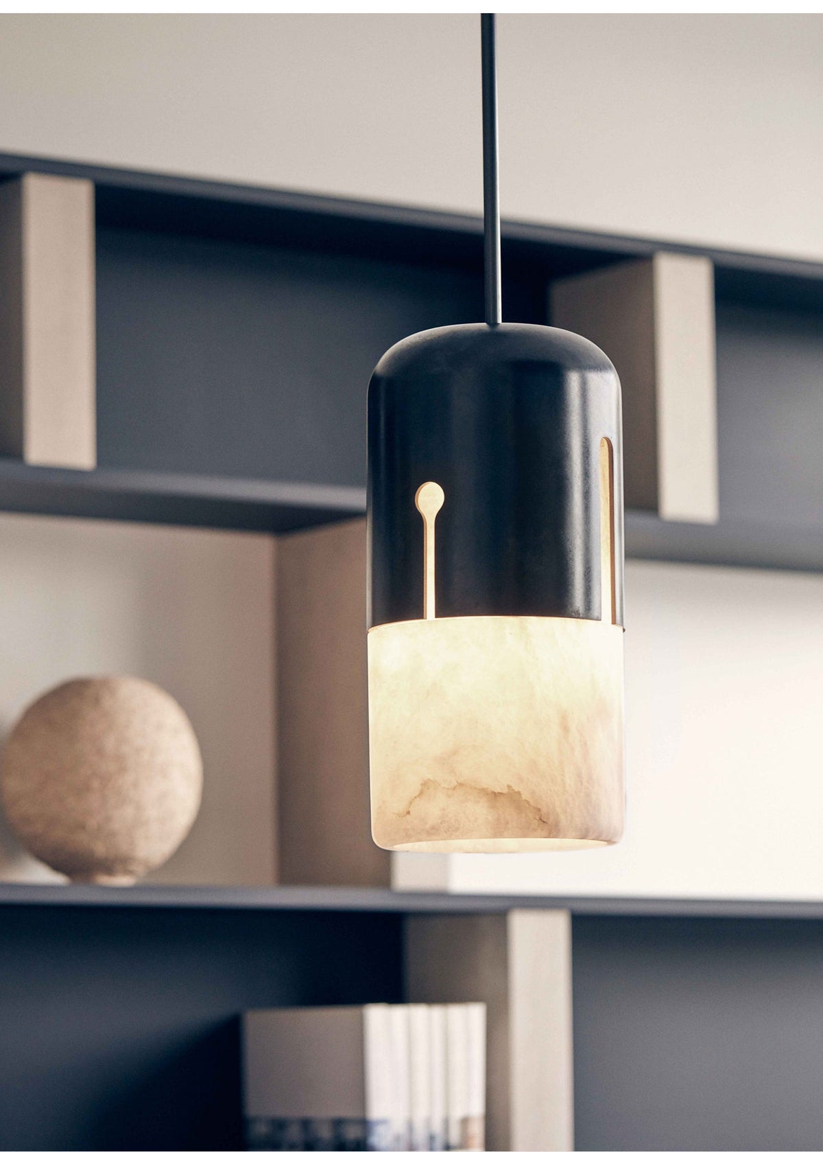 Silas Albast Tweekleurig Capsulevorm Hanglamp