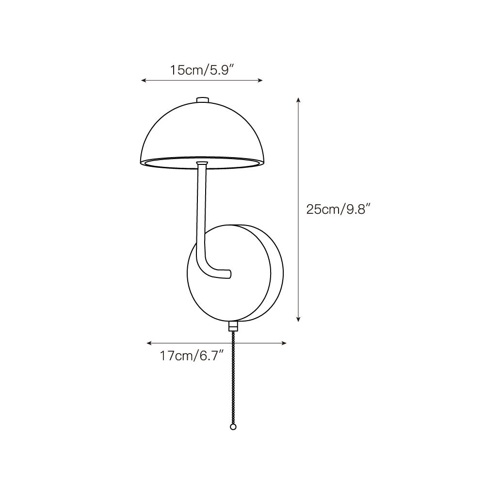 Noir wandlamp