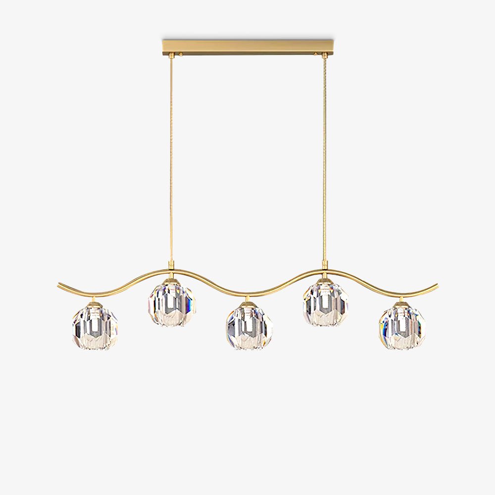Luxenora Kroonluchter koper en Kristal Geometrisch