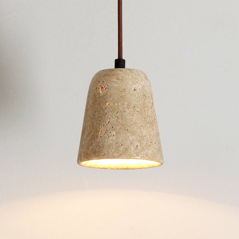 Earthy Geel travertin hanglamp