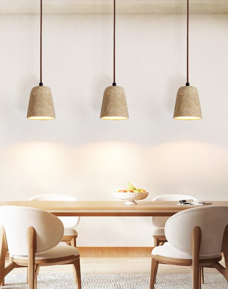 Earthy Geel travertin hanglamp