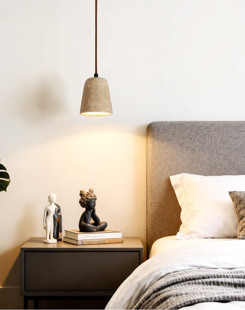 Earthy Geel travertin hanglamp