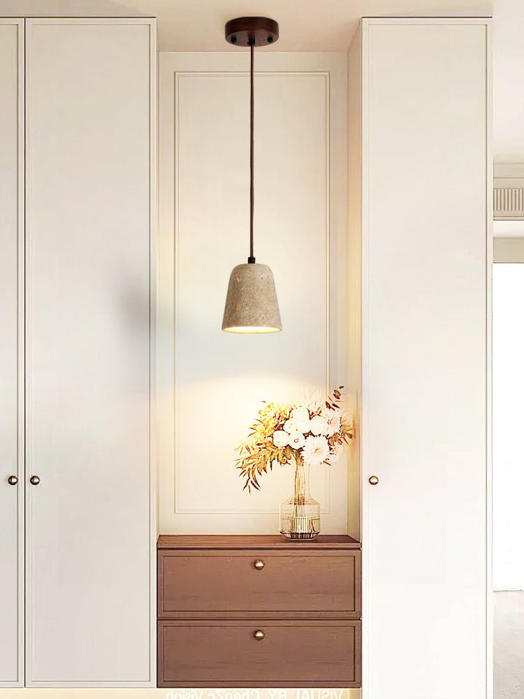 Earthy Geel travertin hanglamp