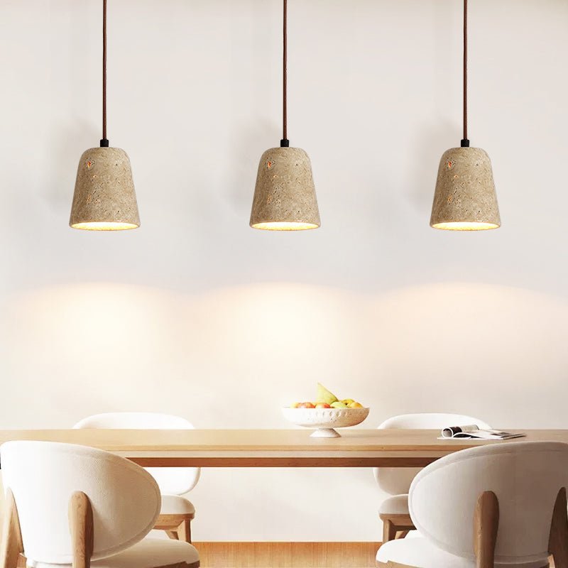 Earthy Geel travertin hanglamp