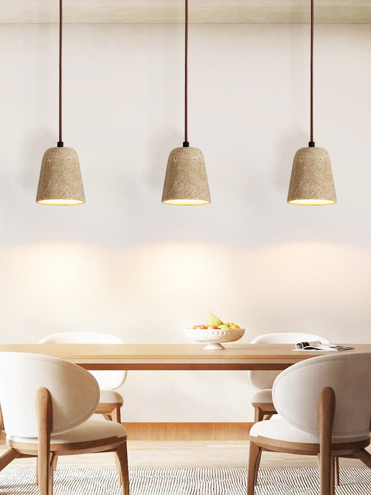 Earthy Geel travertin hanglamp