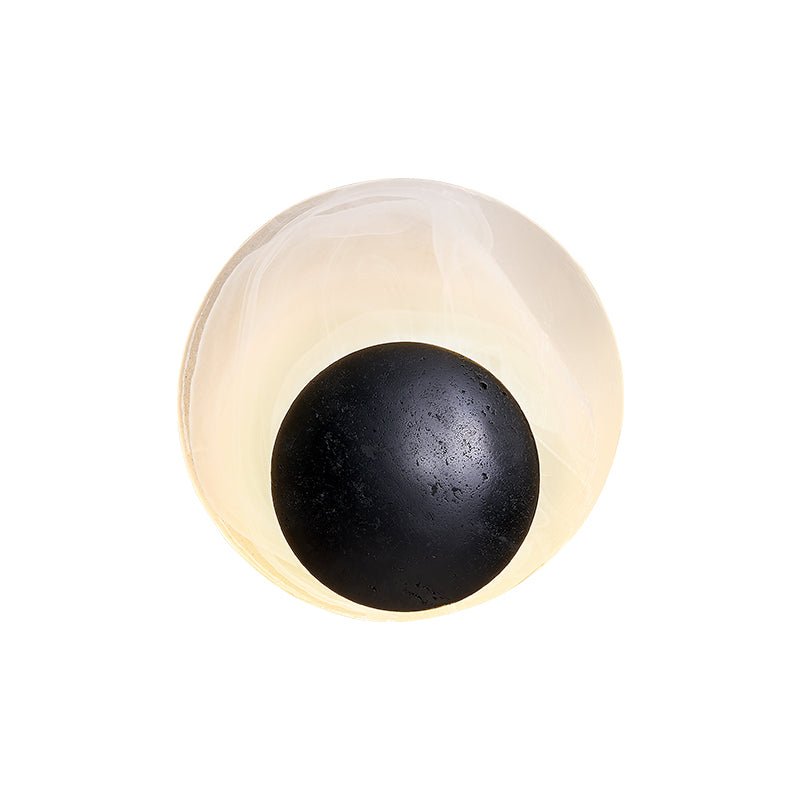 Orla Cosmica Eclipse Zwarte travertin wandlamp