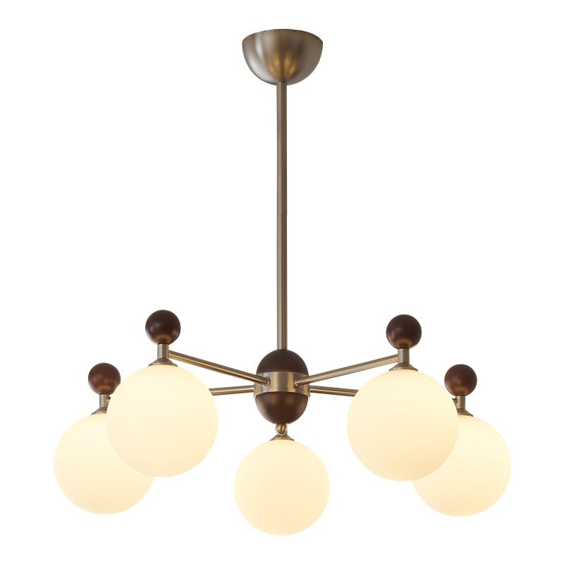 Cimirora Traditionele Elegantie Houten glas Kroonluchter