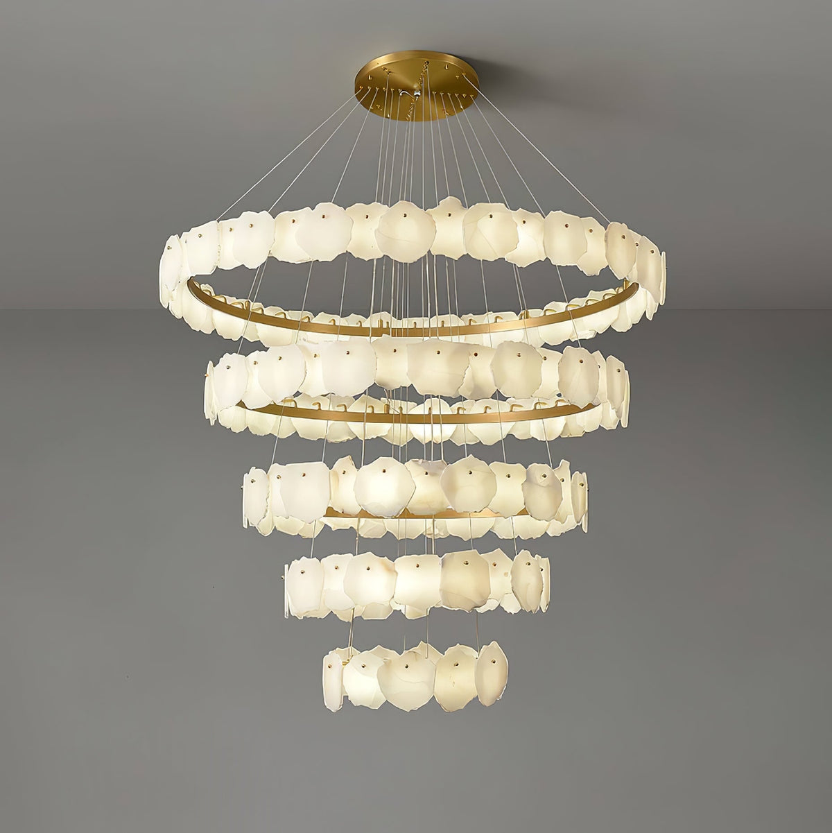 Albeine luxe albasten kroonluchter