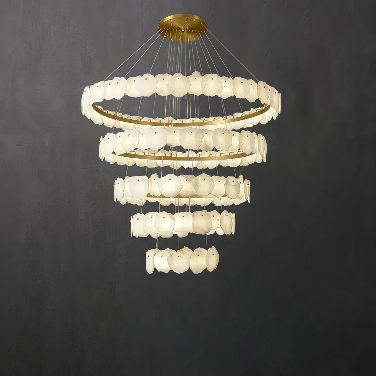 Albeine luxe albasten kroonluchter