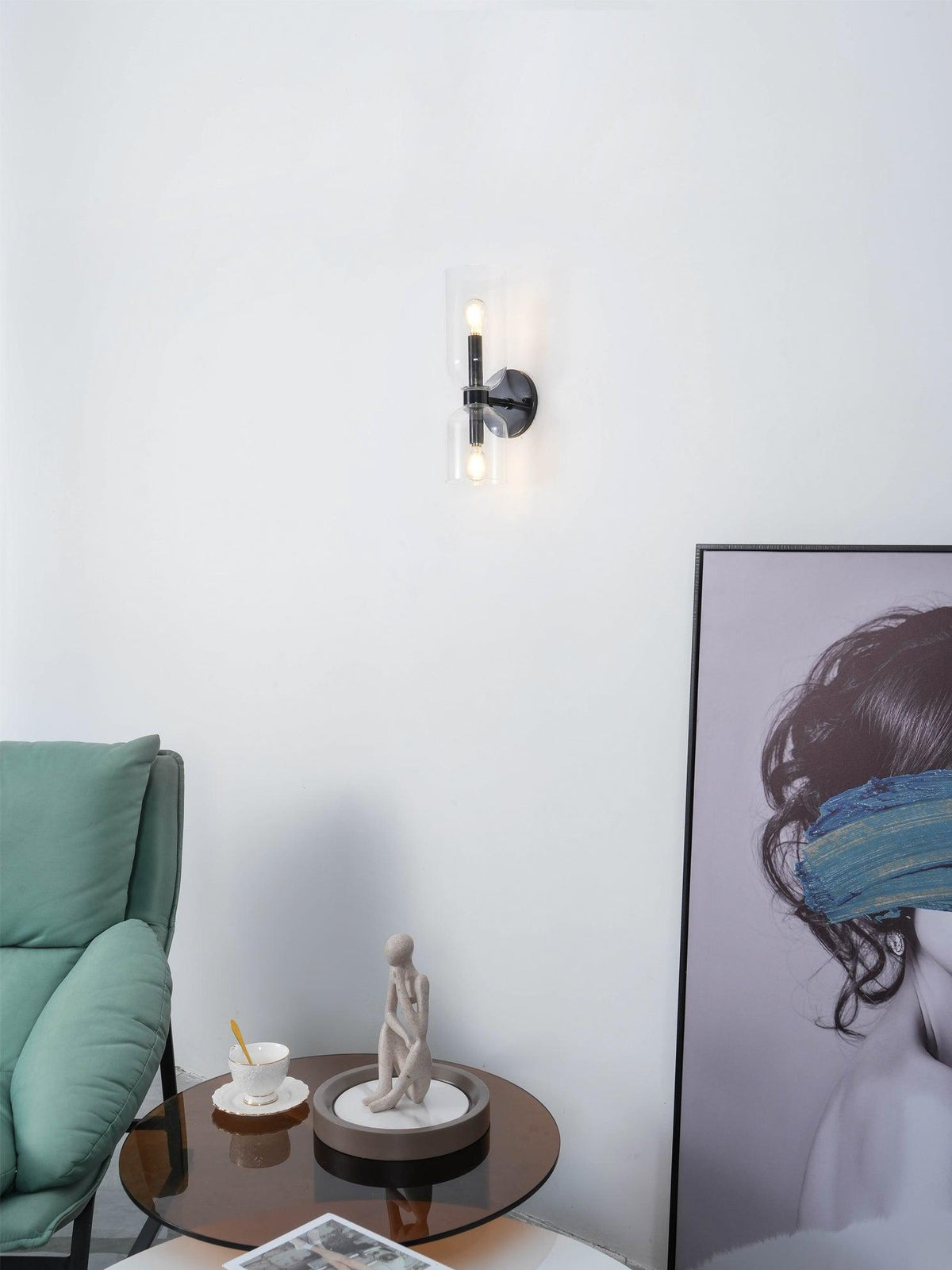 Bryn Moderne minimalistische wandlamp van glas