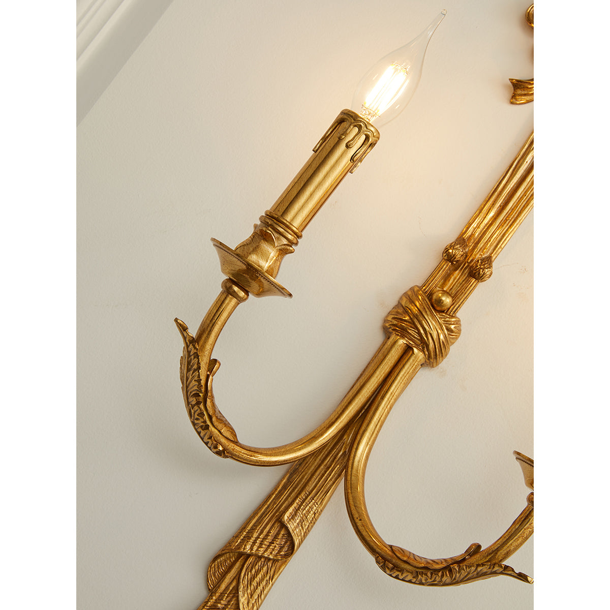 Oriaielle wandlamp van messing