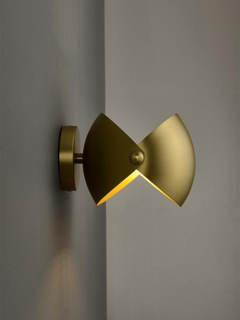 Casirette elegante wandlamp in messing