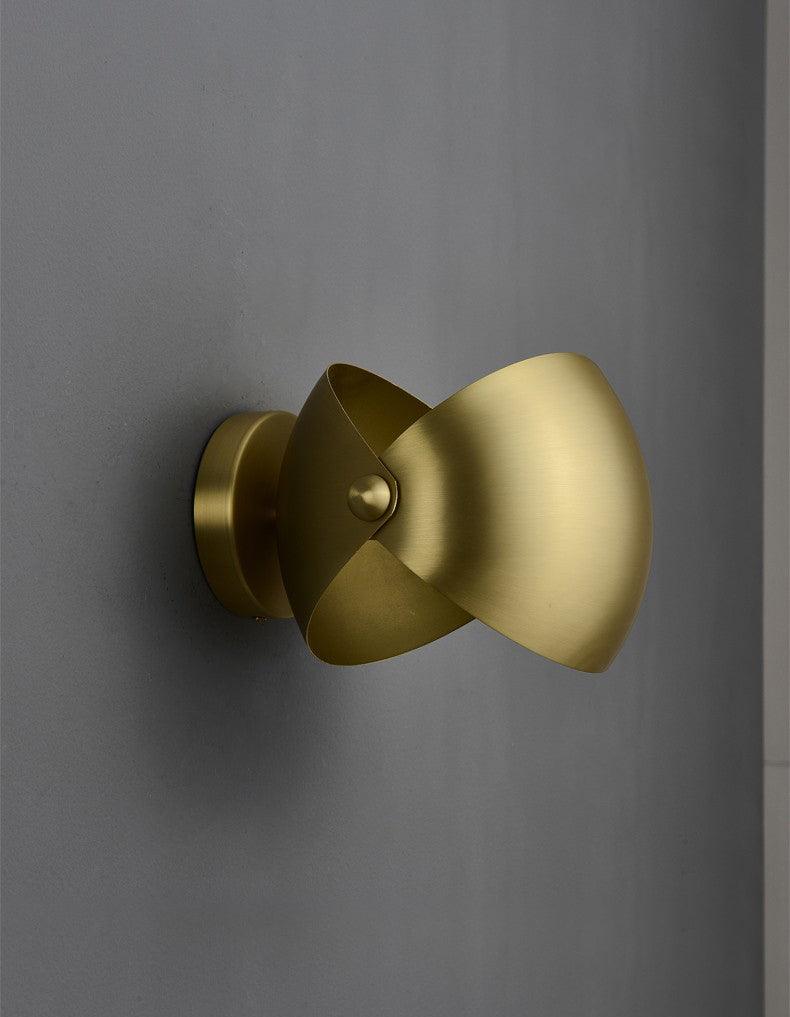 Casirette elegante wandlamp in messing