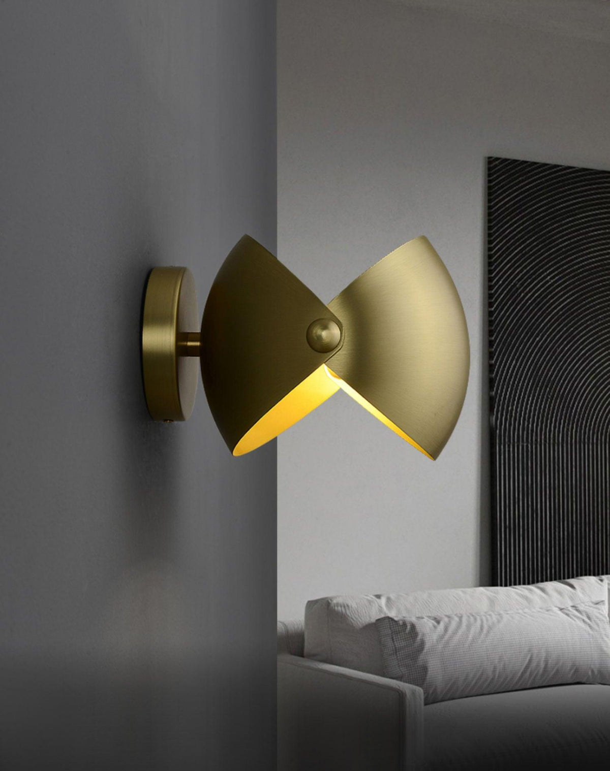 Casirette elegante wandlamp in messing