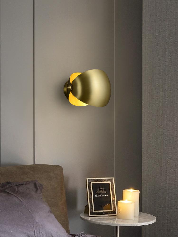 Casirette elegante wandlamp in messing
