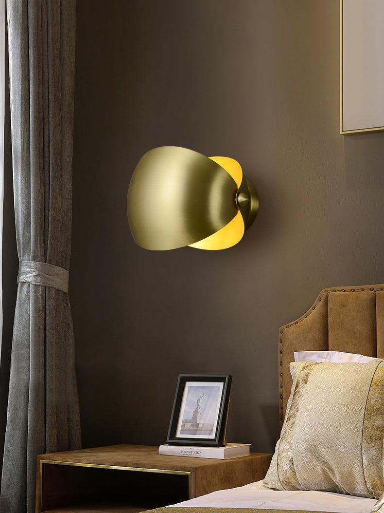 Casirette elegante wandlamp in messing