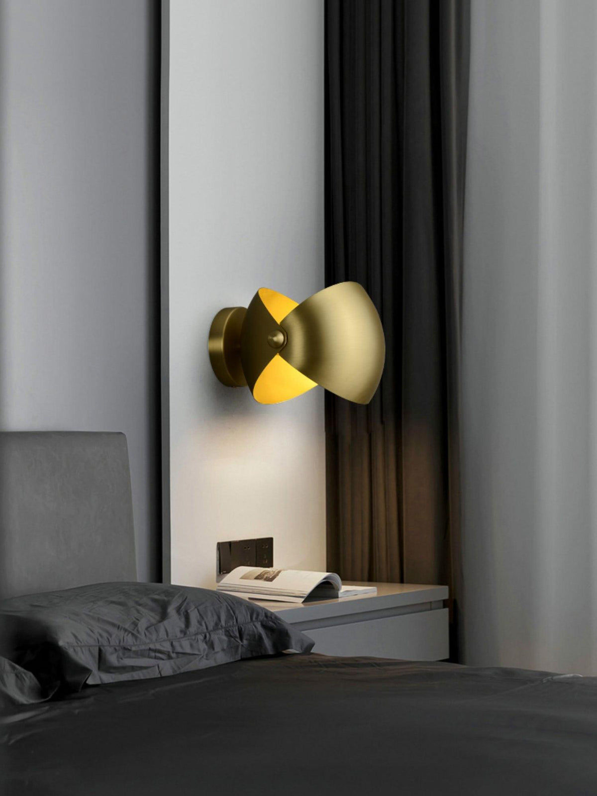 Casirette elegante wandlamp in messing