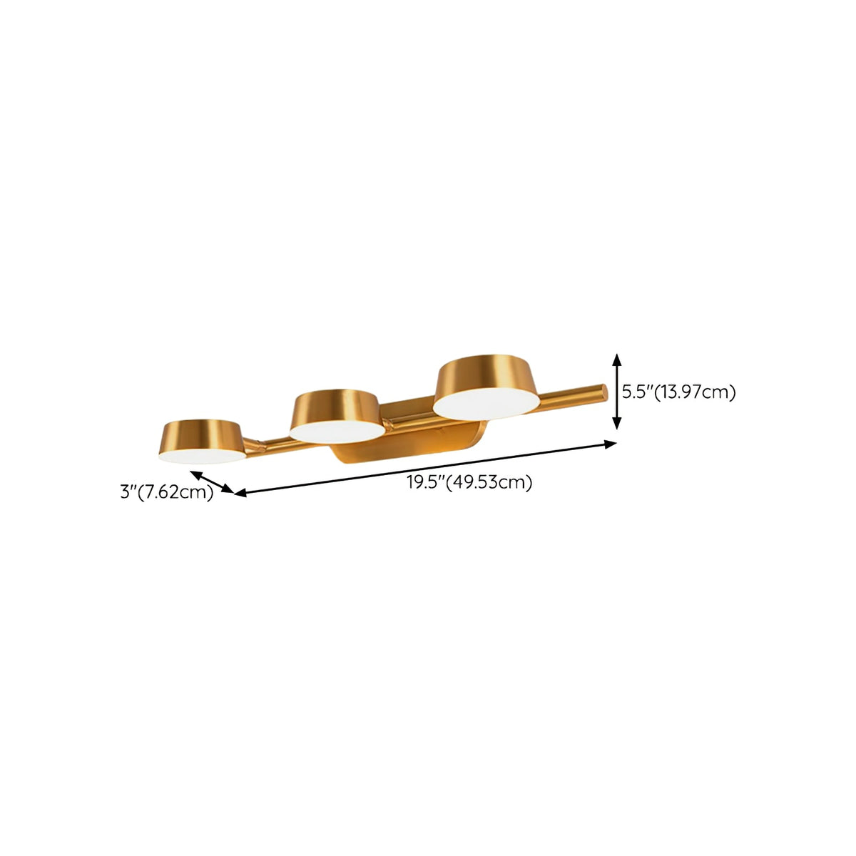 Xara Premium elegantie Vanity wandlamp van messing