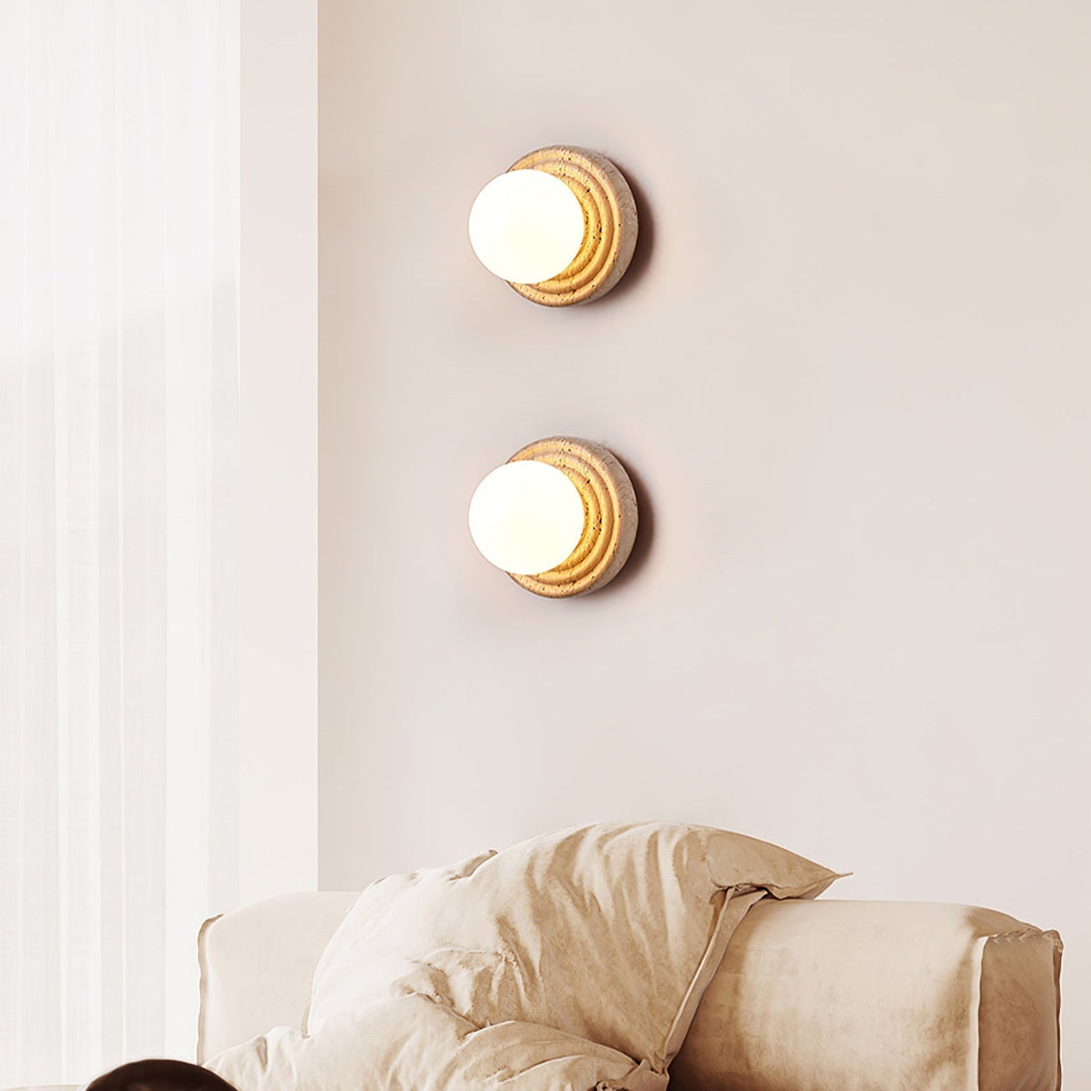 Valuella Travertin Bolvormig Wandlamp / Plafondlamp