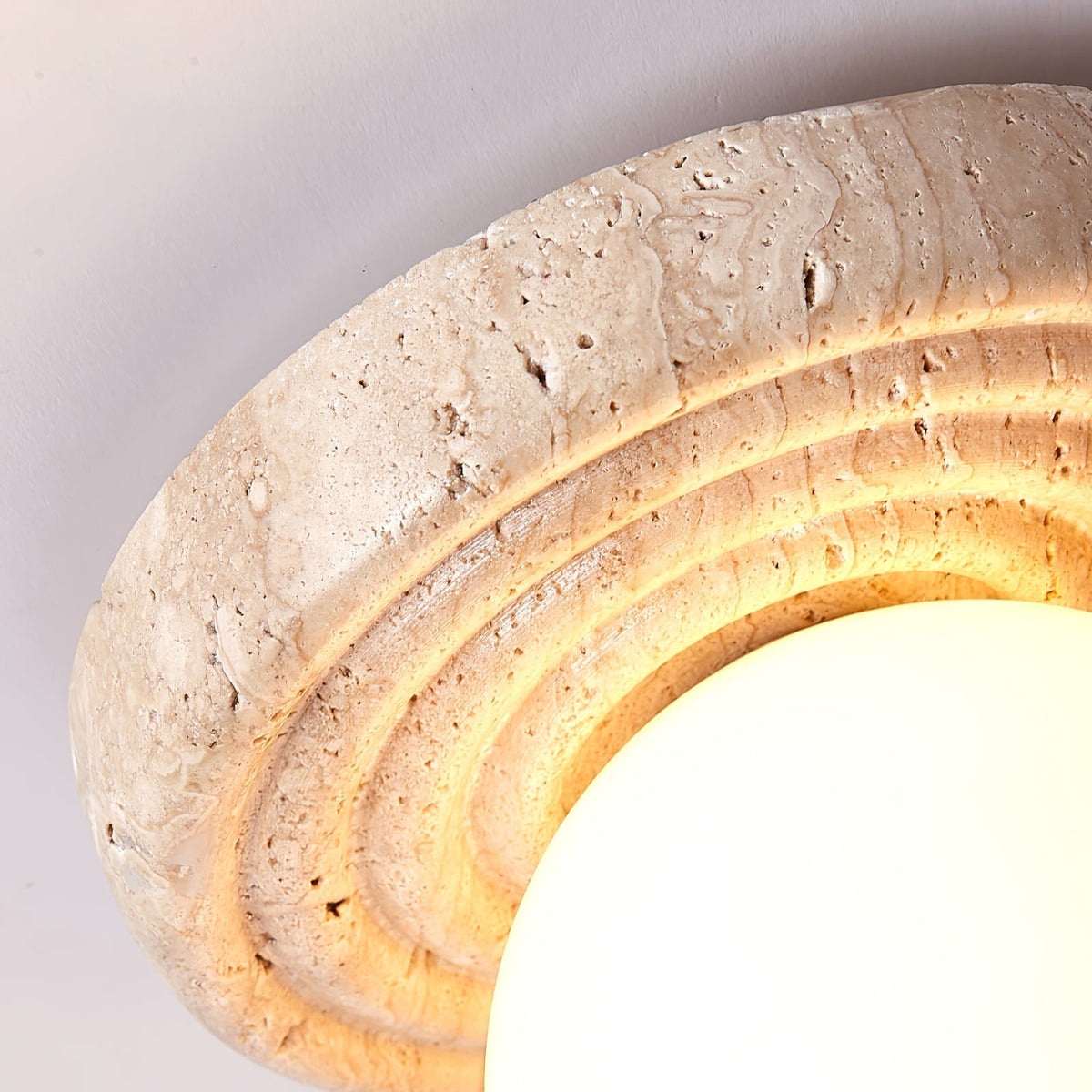 Valuella Travertin Bolvormig Wandlamp / Plafondlamp