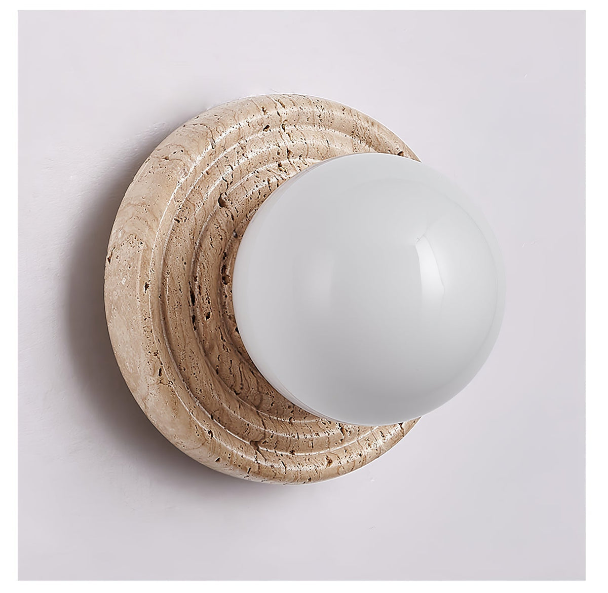Valuella Travertin Bolvormig Wandlamp / Plafondlamp