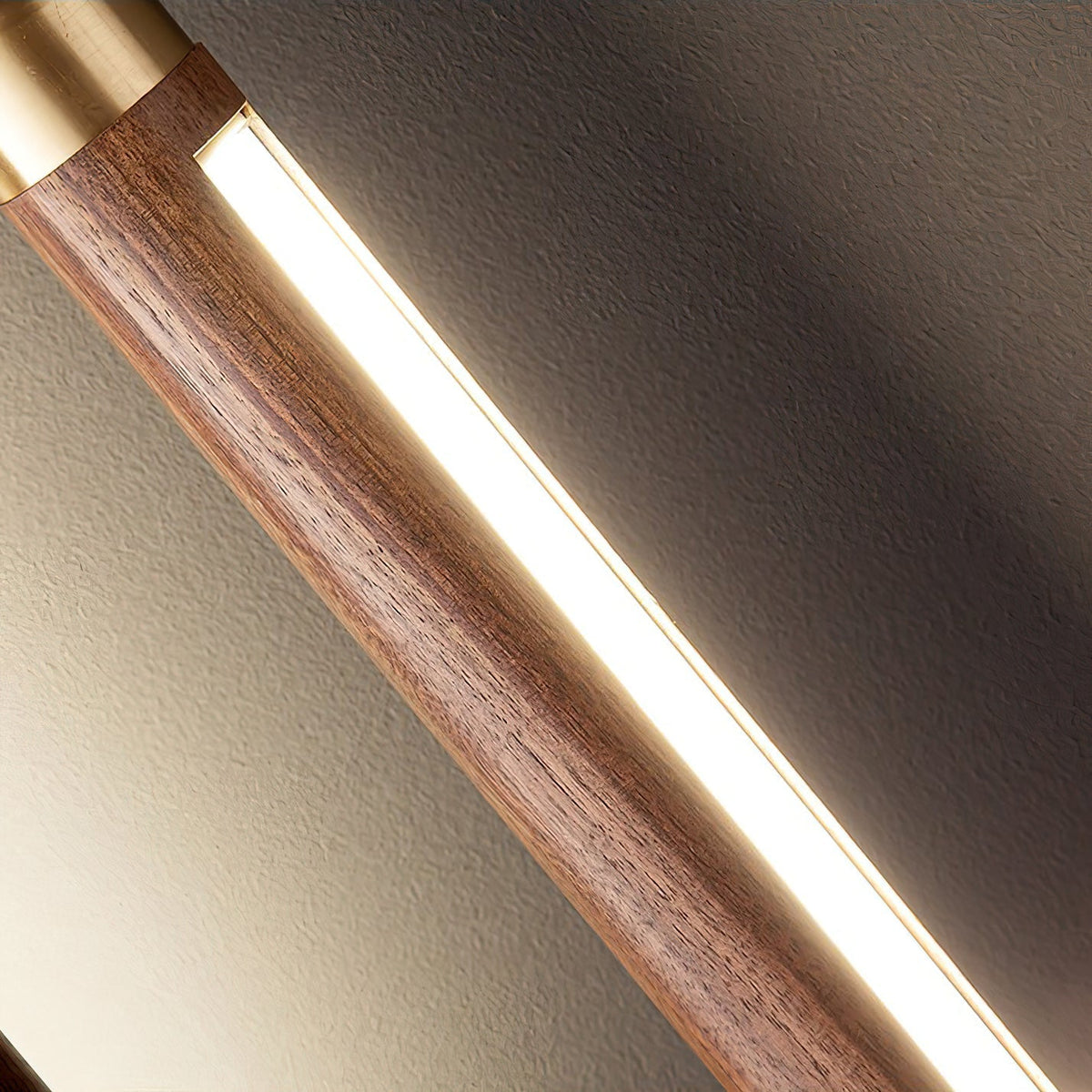 Kyoto walnoothout messing lineaire hanglamp