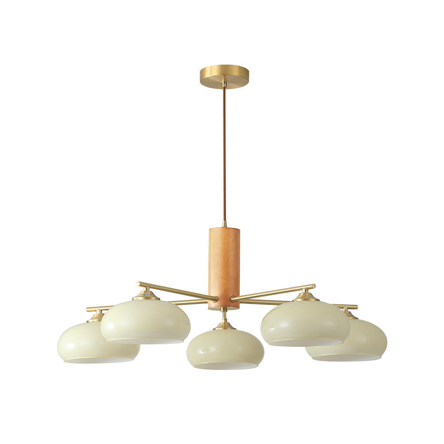 Velisian Natuurlijke Persimmon glas Kroonluchter