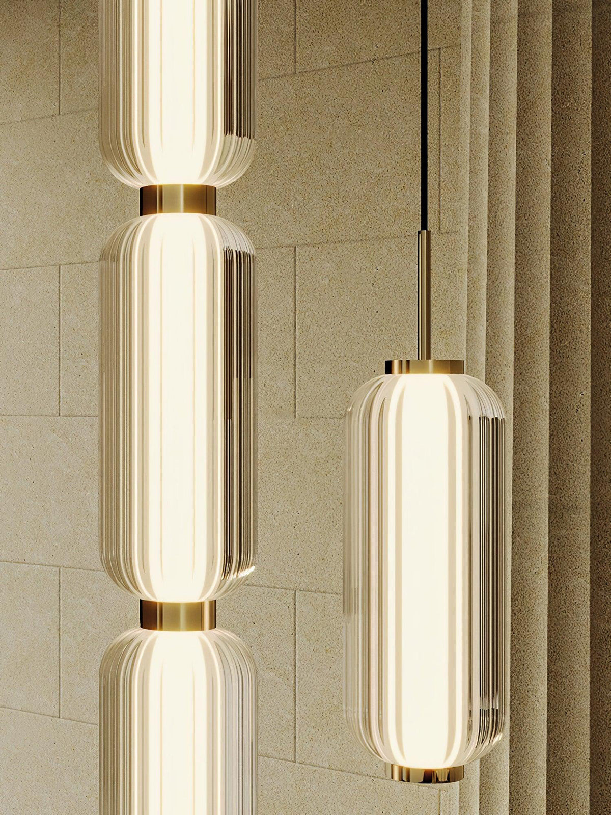 Cylindra Moderne hanglamp van glas
