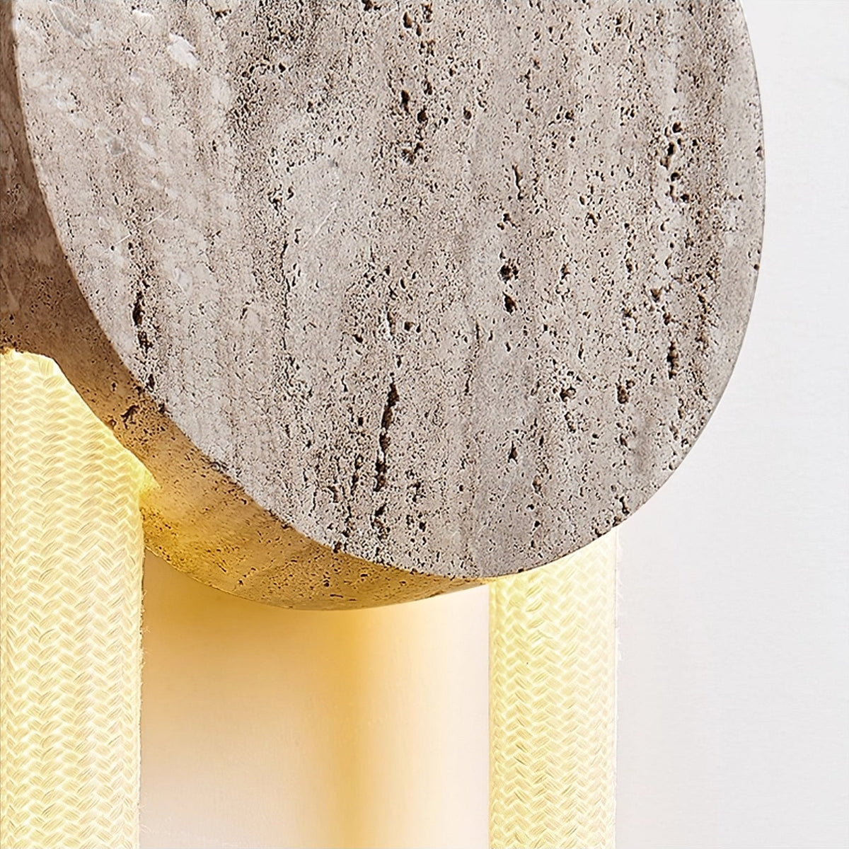 Mysolel Geel travertin wandlamp