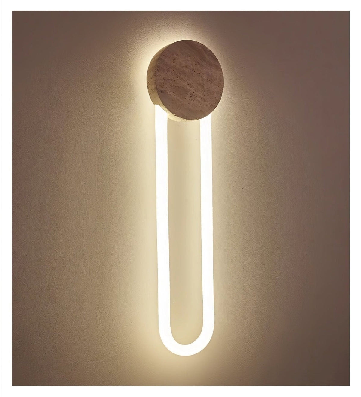 Mysolel Geel travertin wandlamp