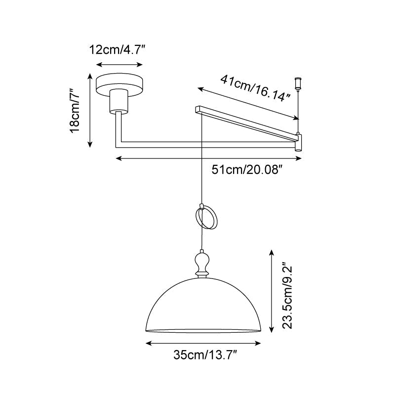 Vika Swing Arm hanglamp