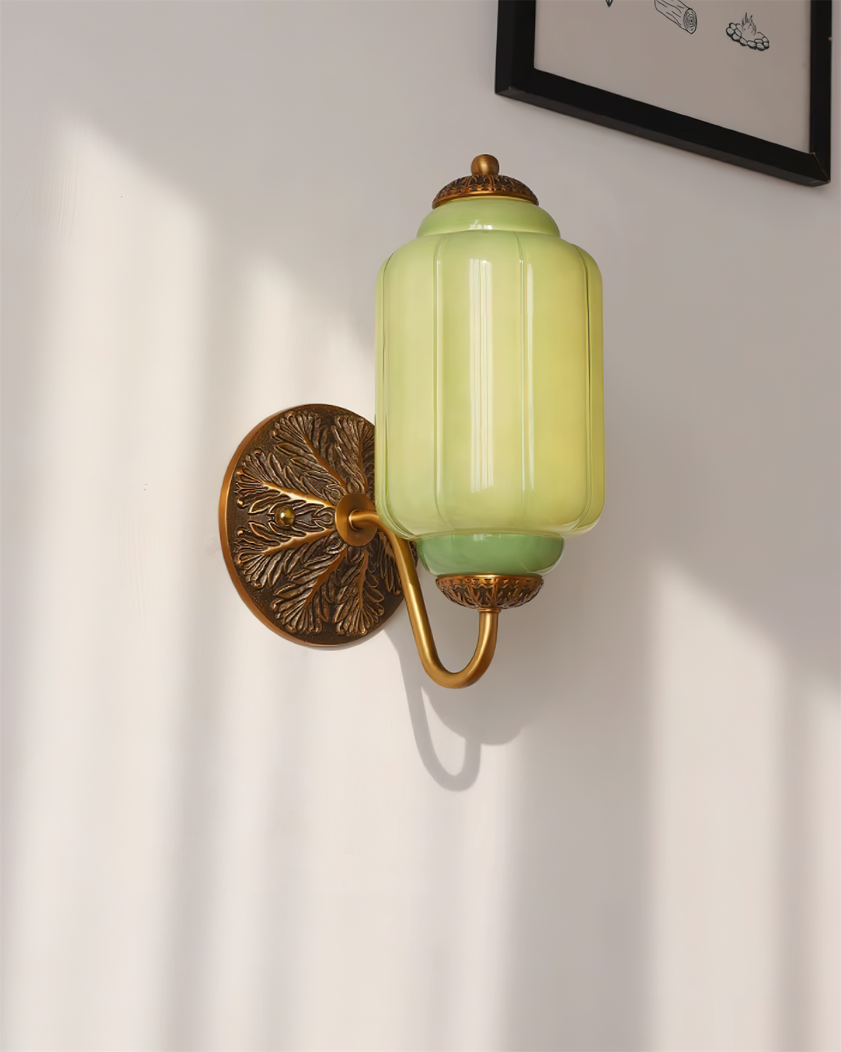 Melvane Vintage roze glazen wandlamp