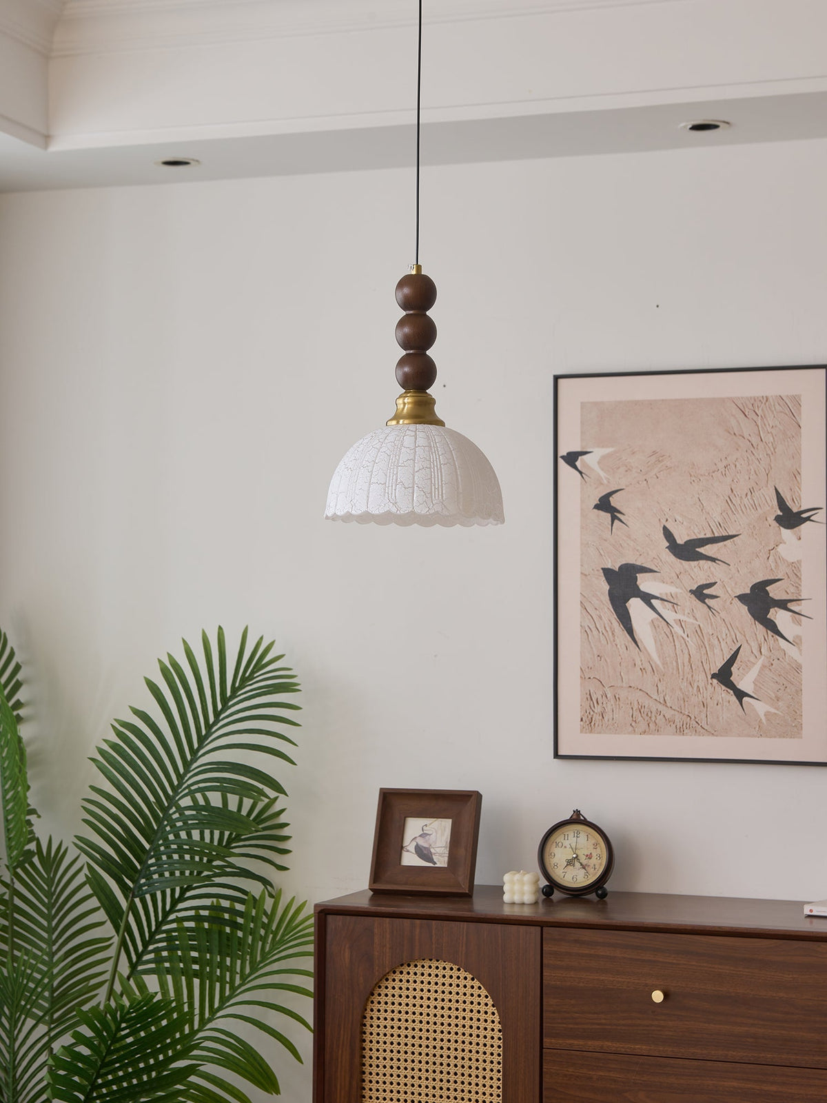 Avshaara Traditionele Elegantie Vintage Stoffen Hout hanglamp