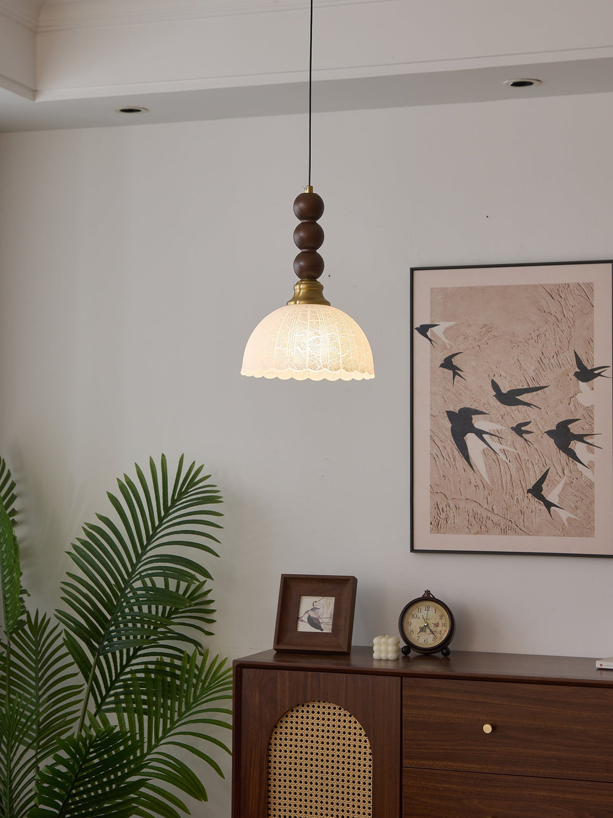 Avshaara Traditionele Elegantie Vintage Stoffen Hout hanglamp