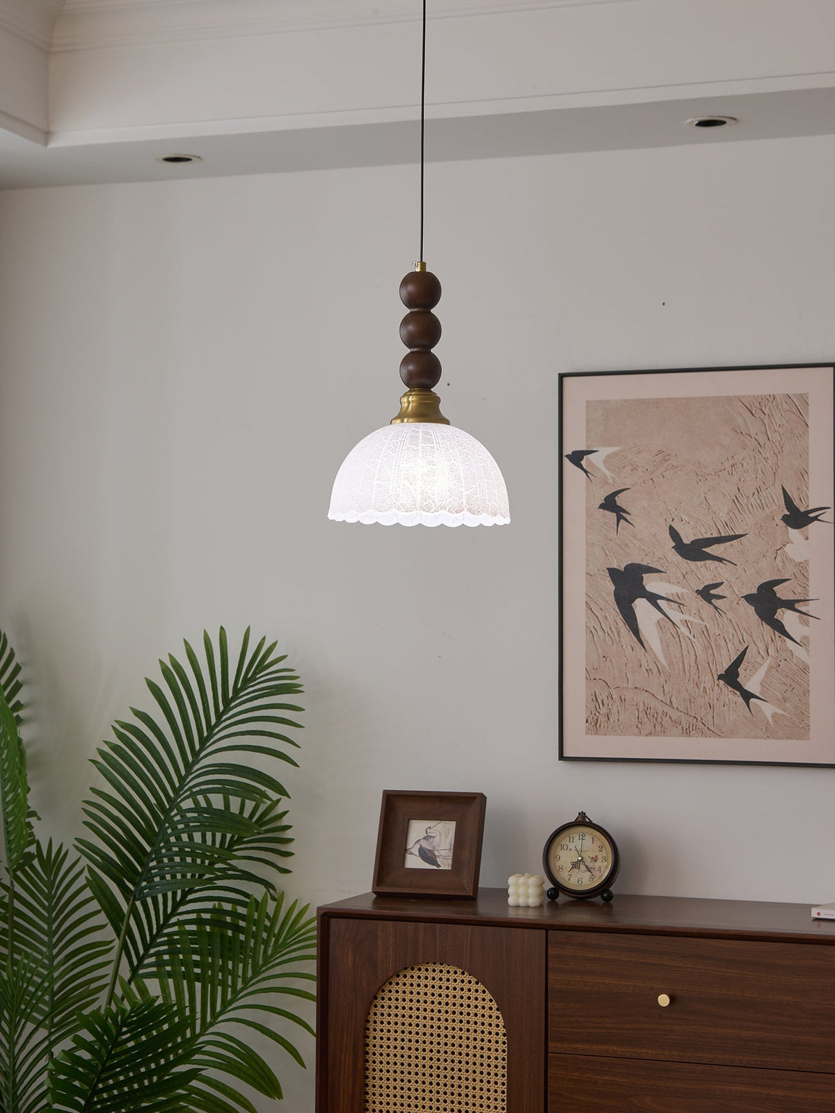 Avshaara Traditionele Elegantie Vintage Stoffen Hout hanglamp
