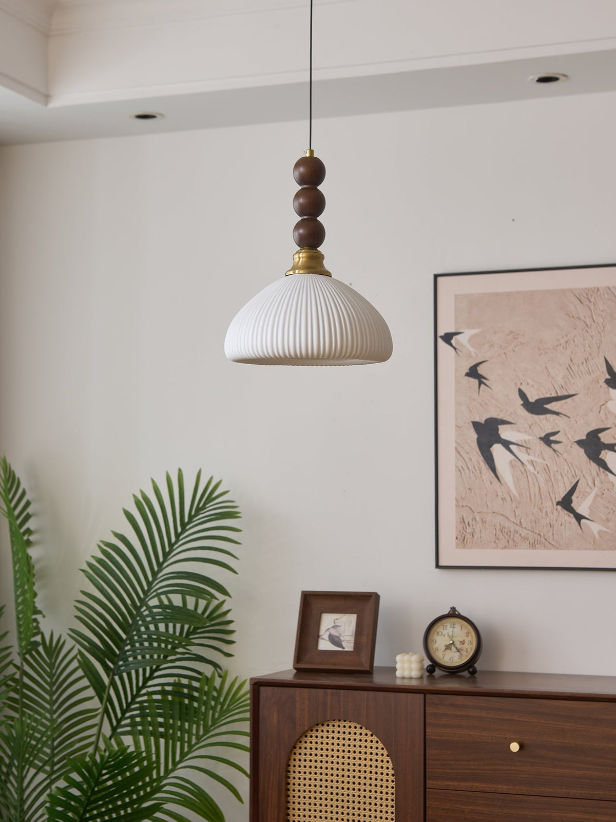 Avshaara Traditionele Elegantie Vintage Stoffen Hout hanglamp