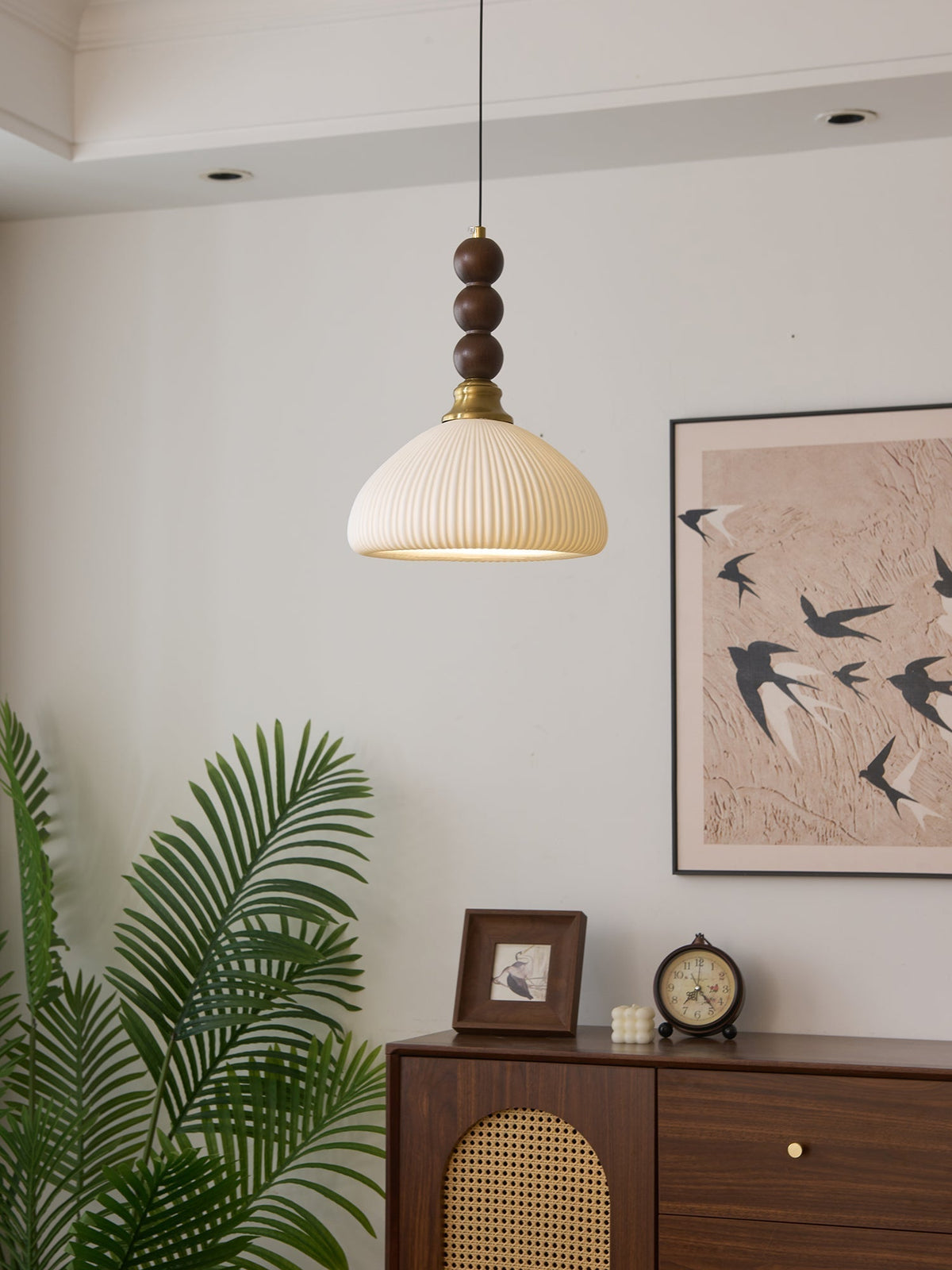 Avshaara Traditionele Elegantie Vintage Stoffen Hout hanglamp