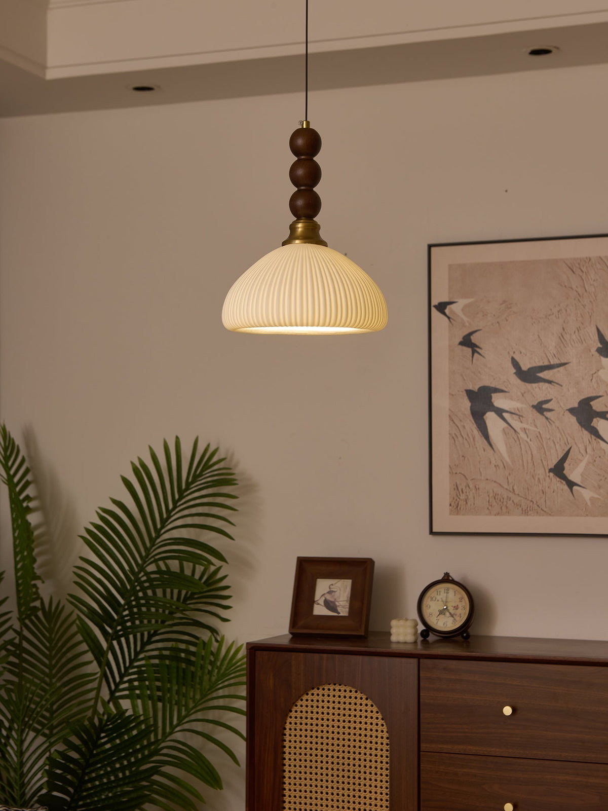 Avshaara Traditionele Elegantie Vintage Stoffen Hout hanglamp
