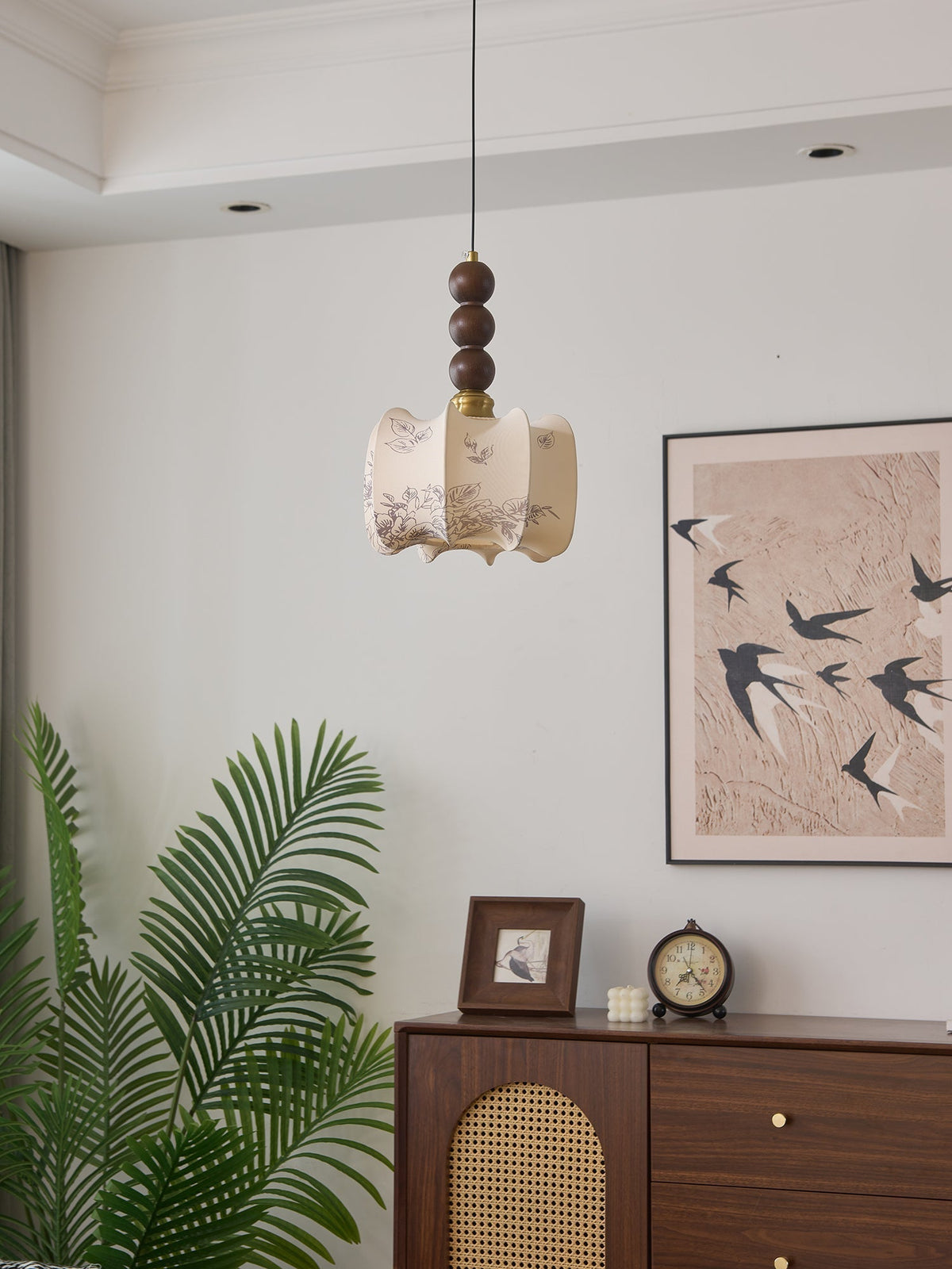 Avshaara Traditionele Elegantie Vintage Stoffen Hout hanglamp