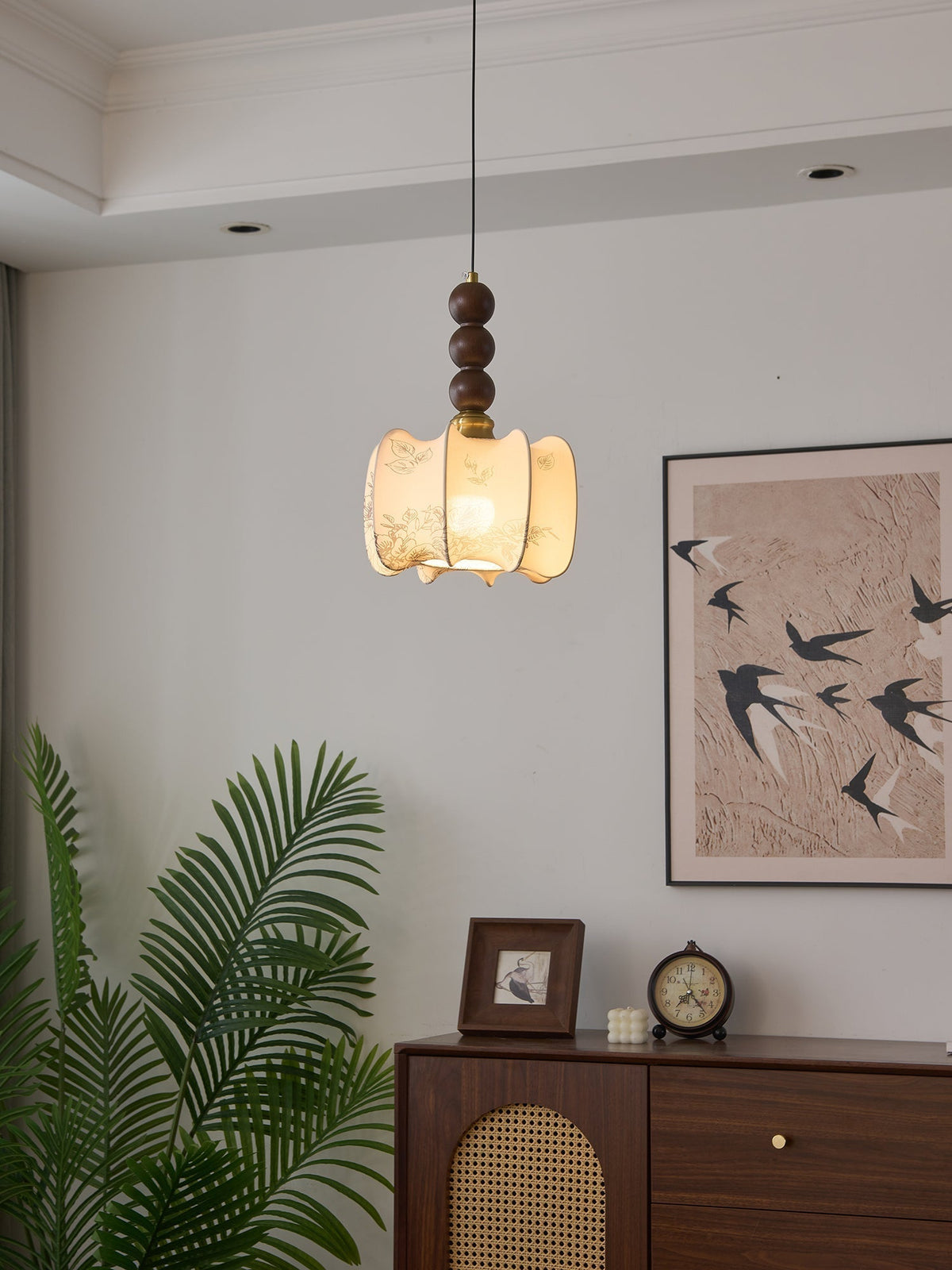 Avshaara Traditionele Elegantie Vintage Stoffen Hout hanglamp