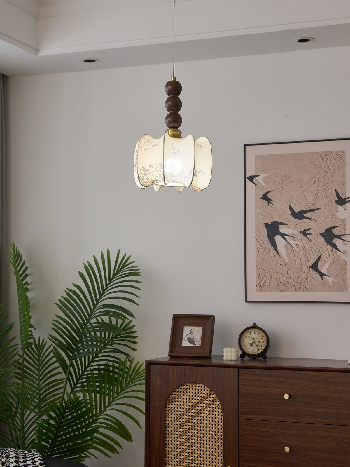 Avshaara Traditionele Elegantie Vintage Stoffen Hout hanglamp