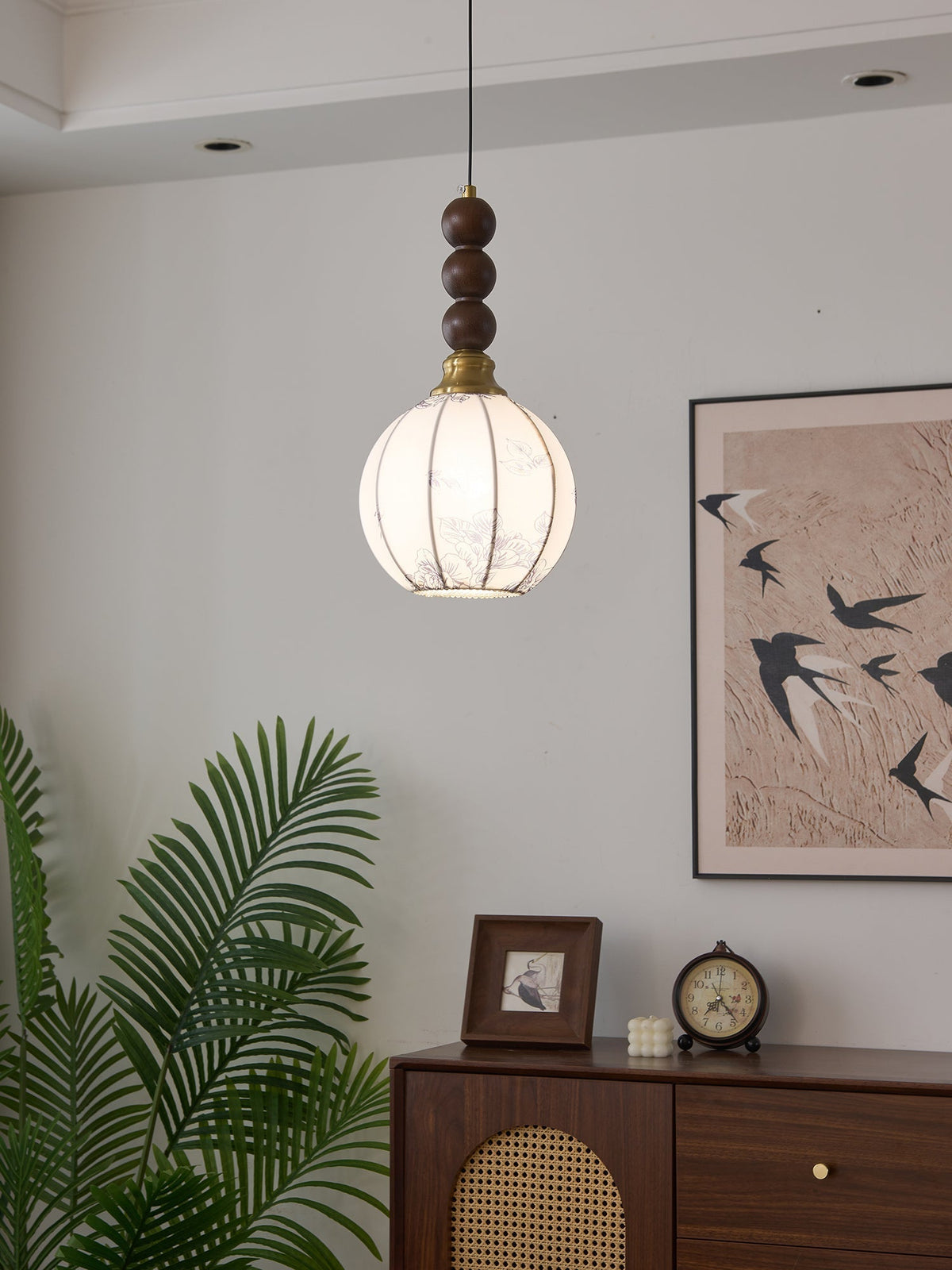 Avshaara Traditionele Elegantie Vintage Stoffen Hout hanglamp