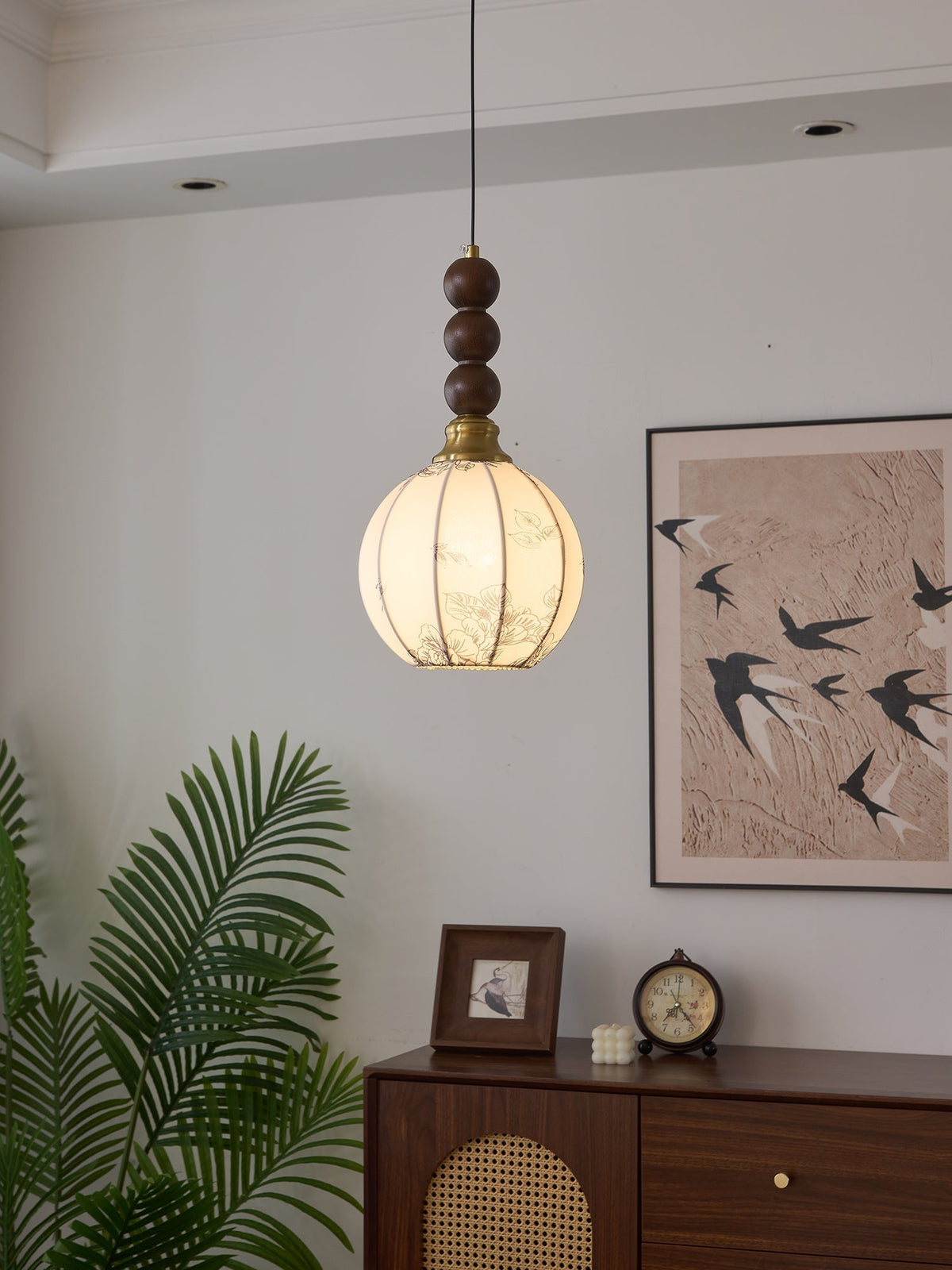 Avshaara Traditionele Elegantie Vintage Stoffen Hout hanglamp