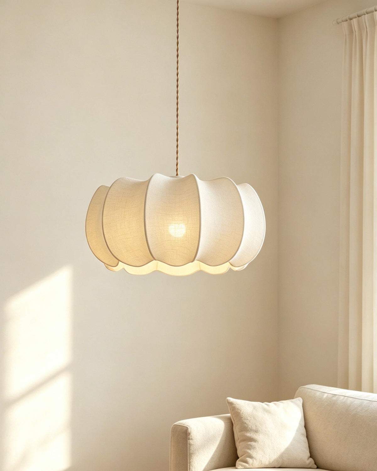 Elaeenne hanglamp met bloemblaadjes