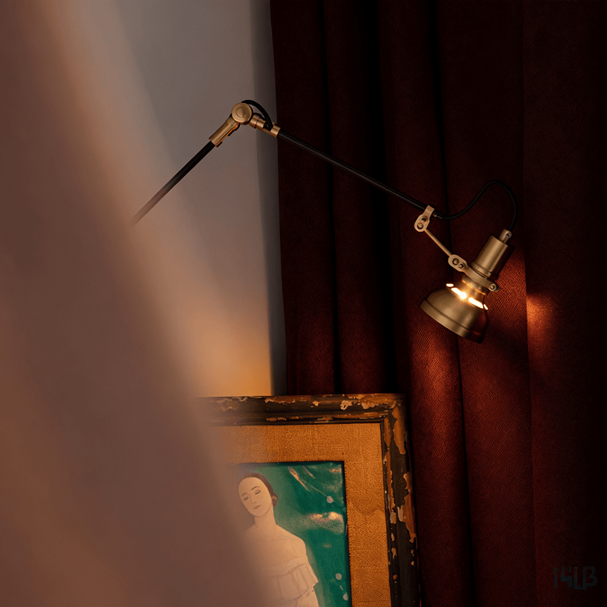 Jovlyn houten wandlamp