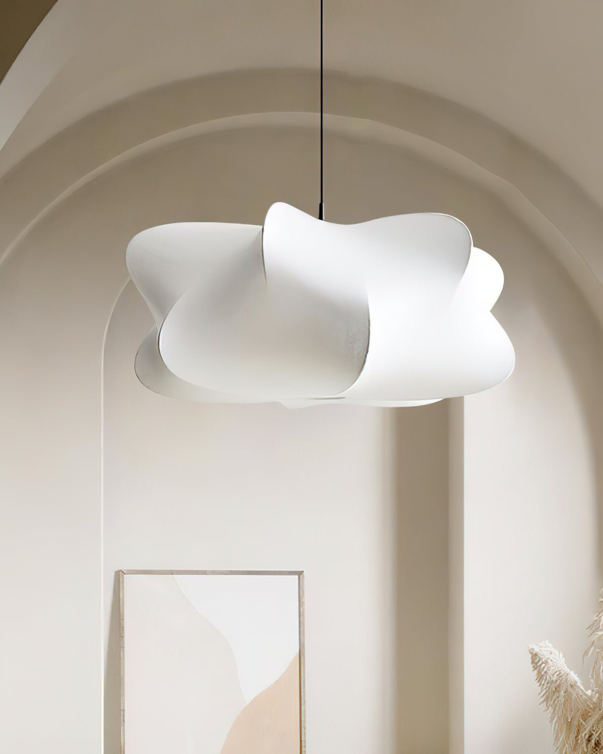 Bibi hanglamp met decoratieve zijden kap