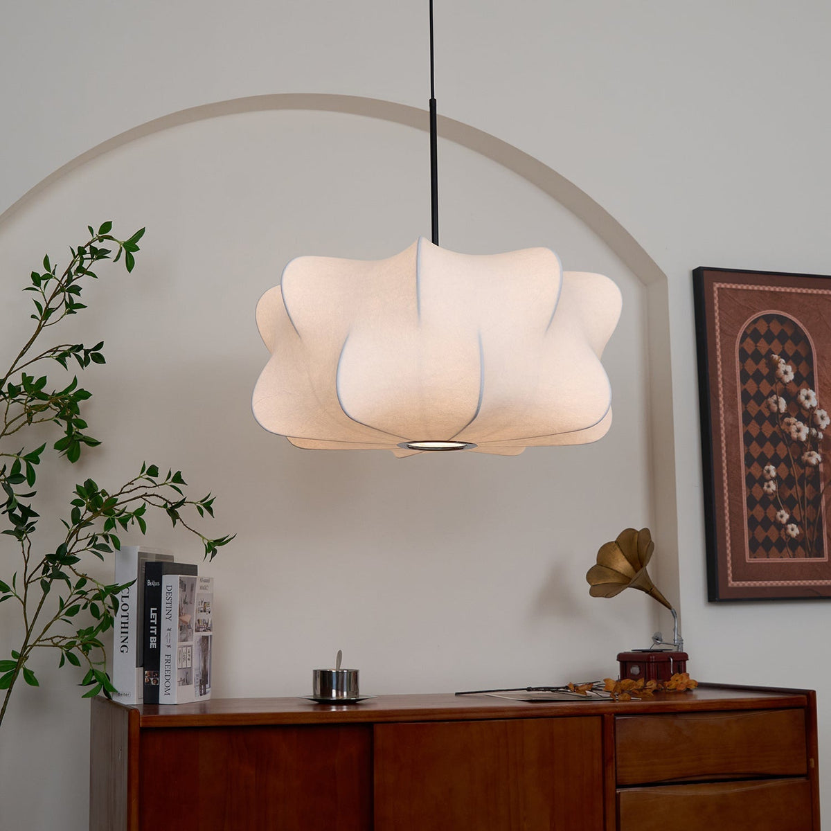 Luxe moderne hanglamp van zijde
