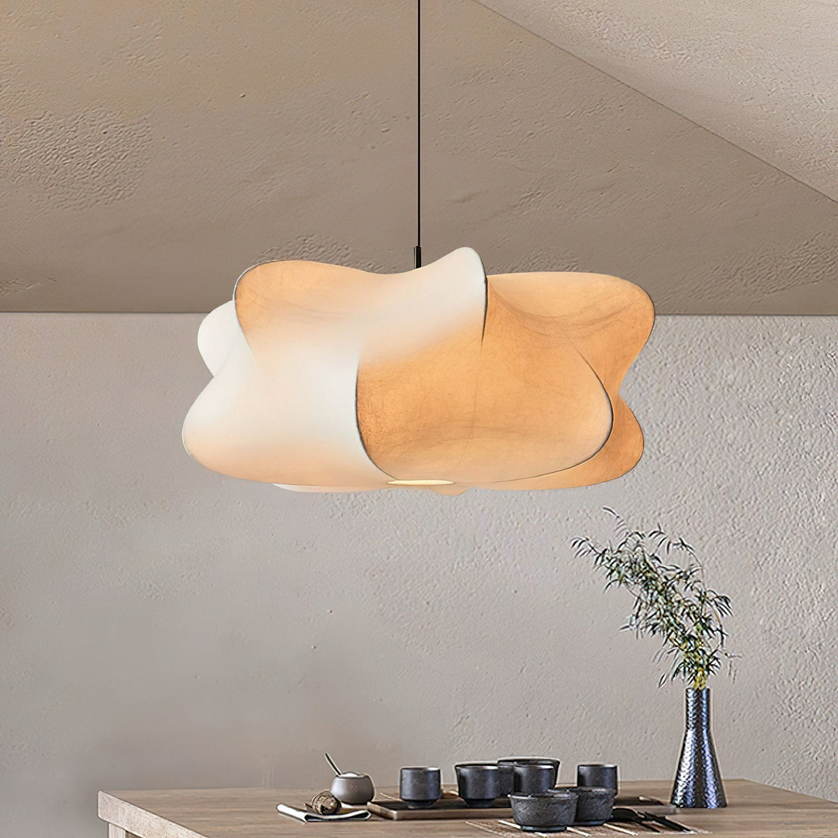 Luxe moderne hanglamp van zijde