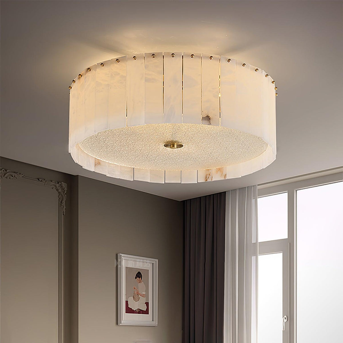 Elde albasten plafondlamp