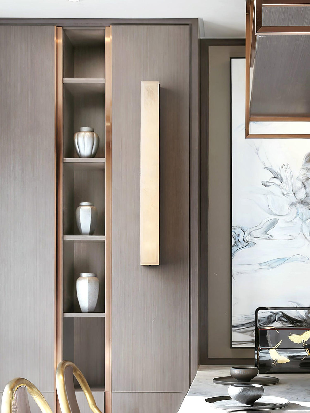 Nivivette Pillar albasten wandlamp